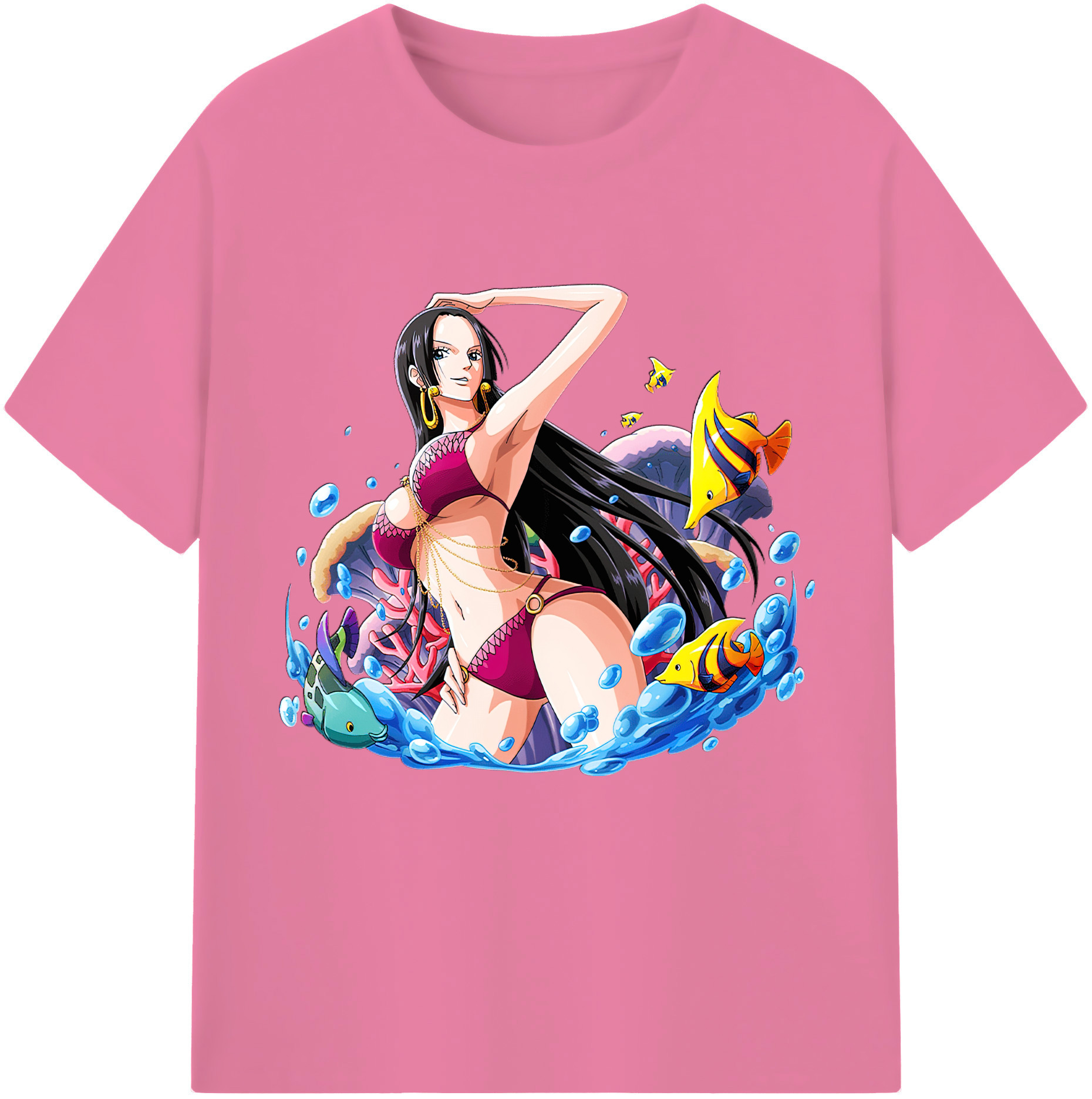ワンピース ボア・ハンコック ONE PIECE Boa·Hancock 綿100％半袖Tシャツ（フロントプリント）